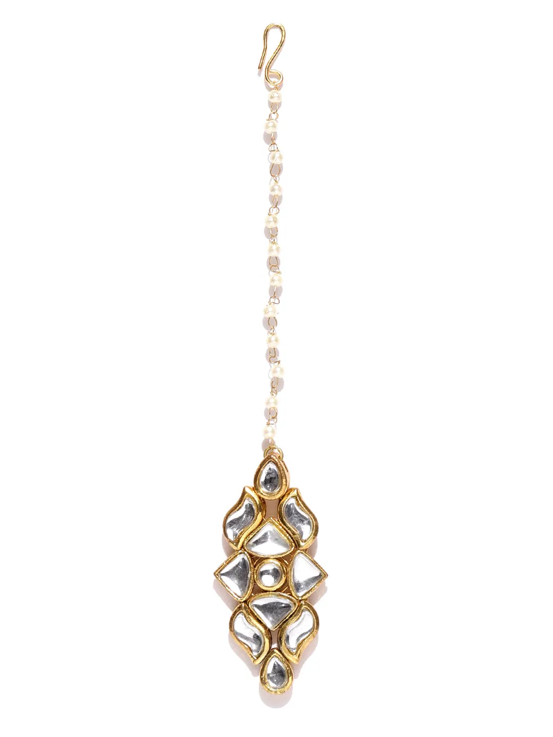 Traditional Gold Plated Kundan Maangtikka for Women