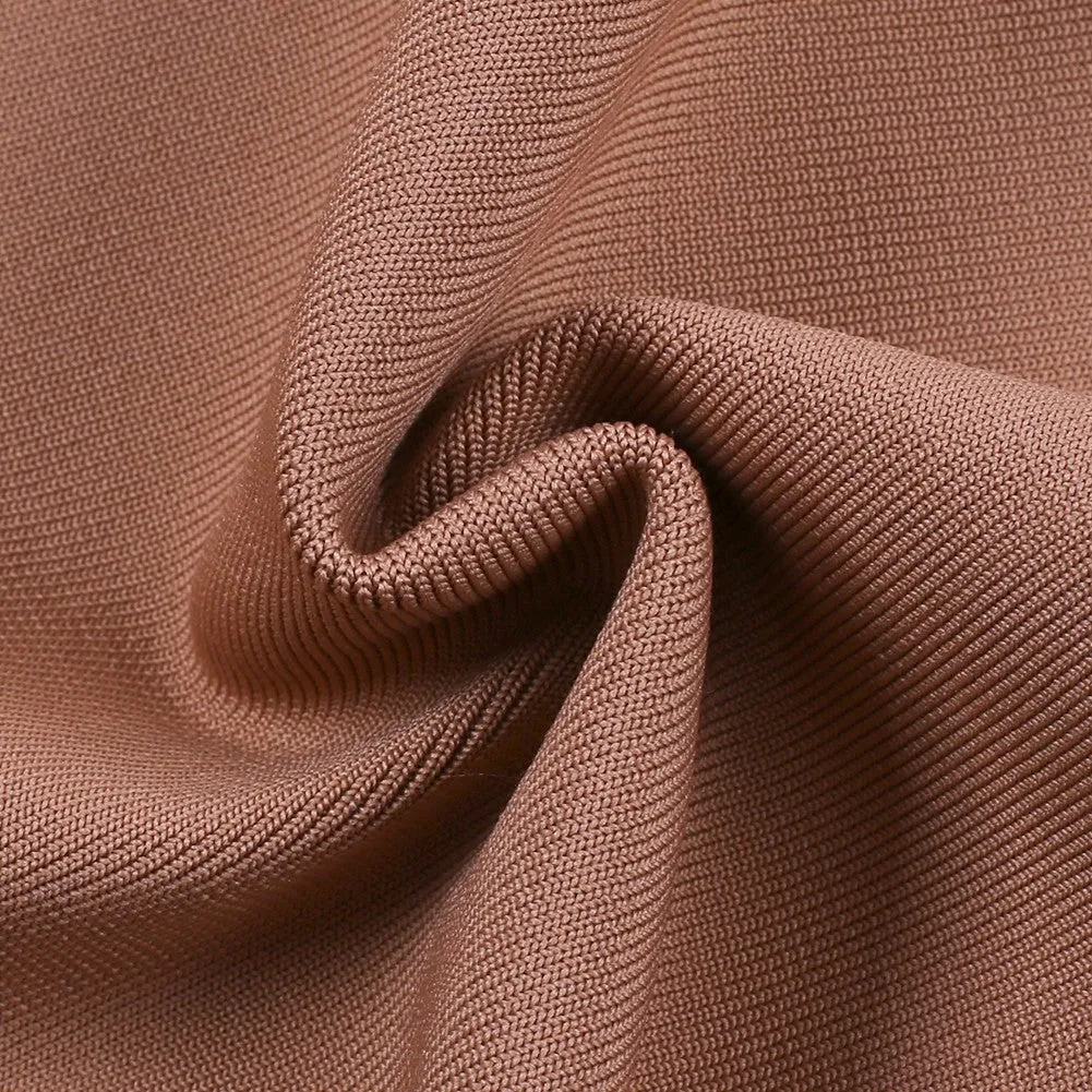 V Neck Sleeveless Hollow Out Midi Bandage Dress PF0803