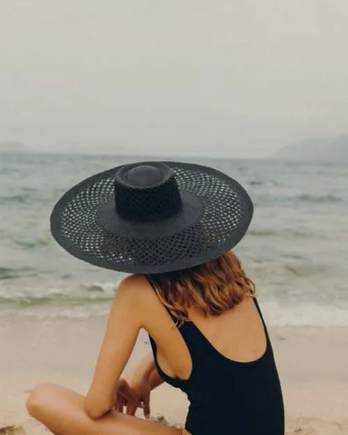 VAN PALMA | Opale XL Straw Hat | Black
