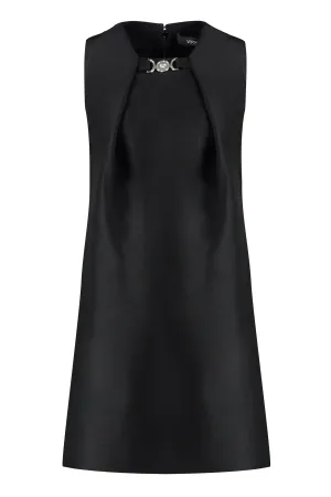 VERSACE Elegant Wool and Silk Mini Dress