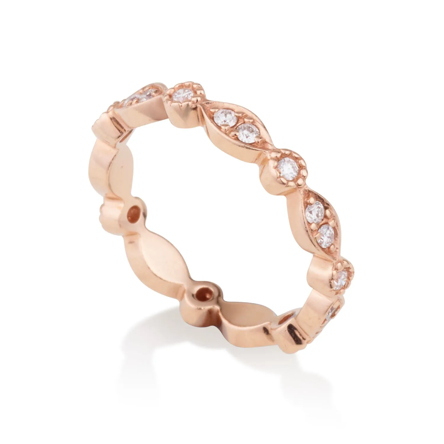 Victorian style diamonds eternity ring