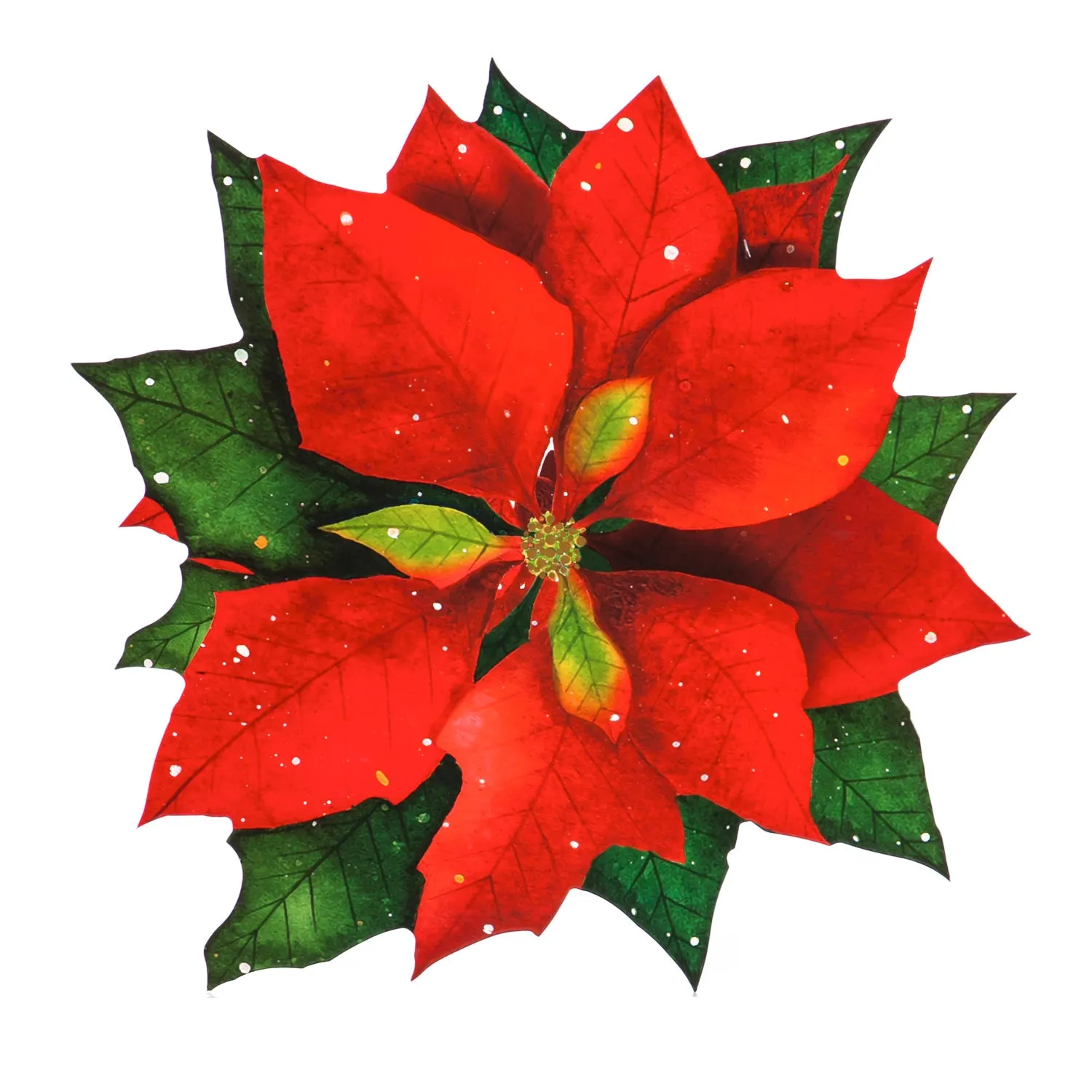 Vinly Coated Solid Poinsettia Placemat, Set of 4,2hpm005