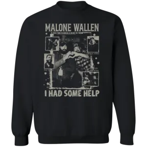Vintage 'I Had Some Help' Gildan Crewneck Sweatshirt – Post Malone & Morgan Wallen Country Music Inspired Apparel