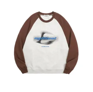 Virtual Shadow Printed Long-Sleeved Sweater