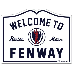 Welcome To Fenway Sign Sticker