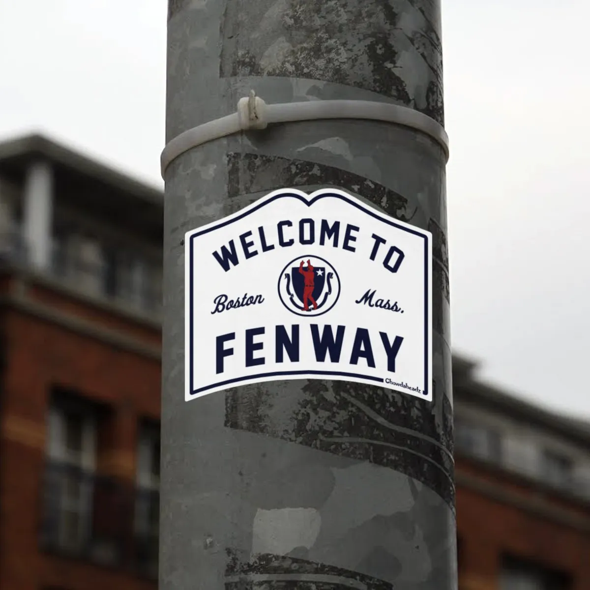 Welcome To Fenway Sign Sticker