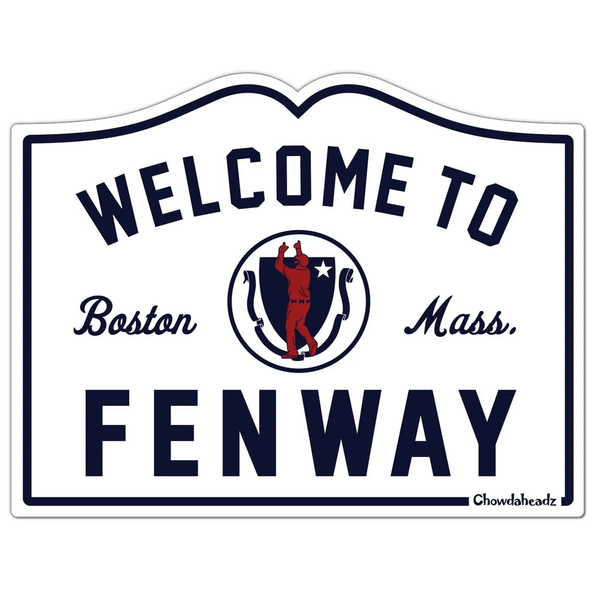 Welcome To Fenway Sign Sticker