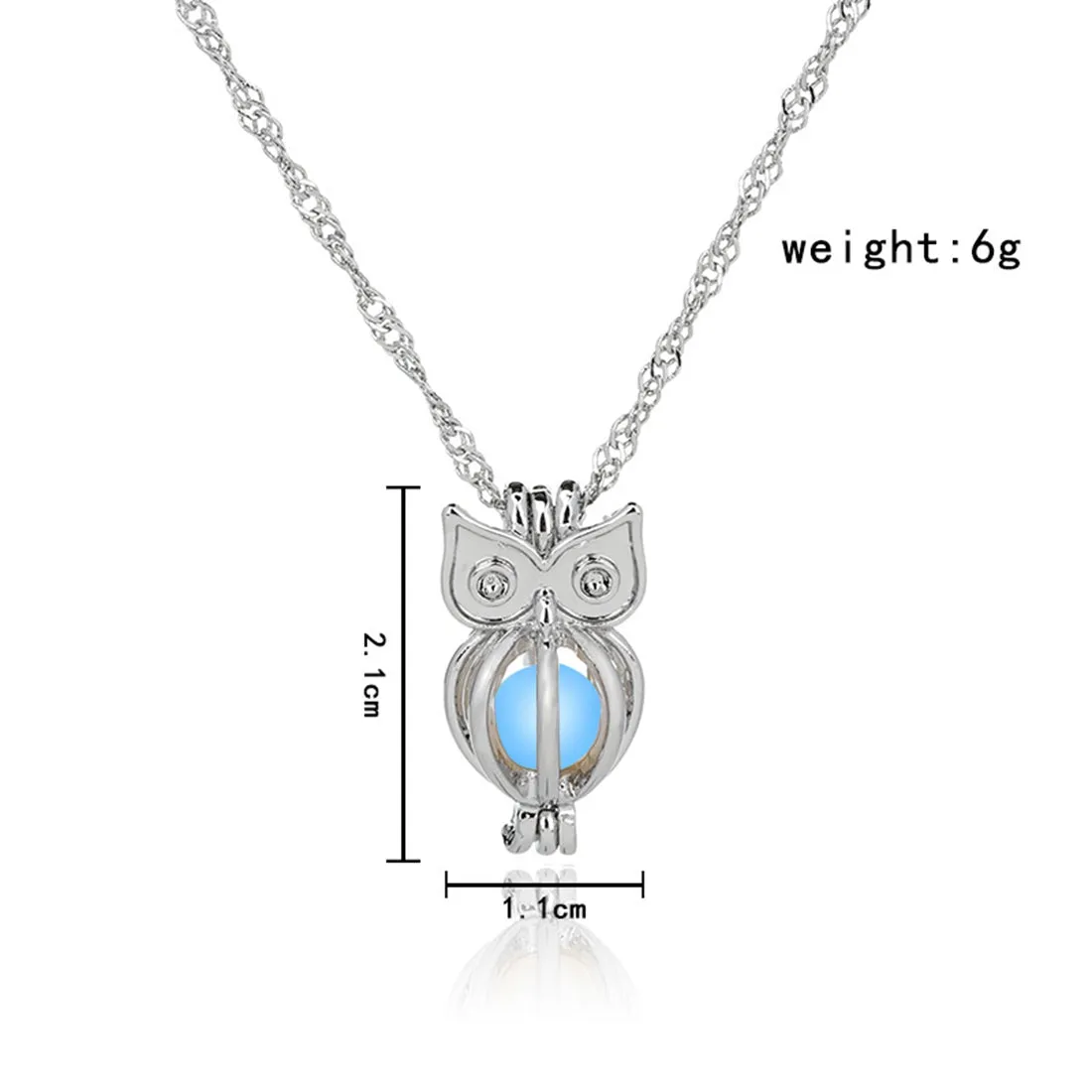 Wendy Glowing Owl Pendant Necklace