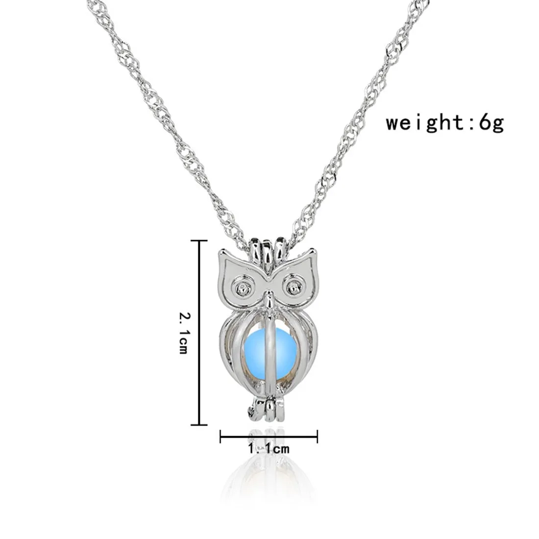 Wendy Glowing Owl Pendant Necklace