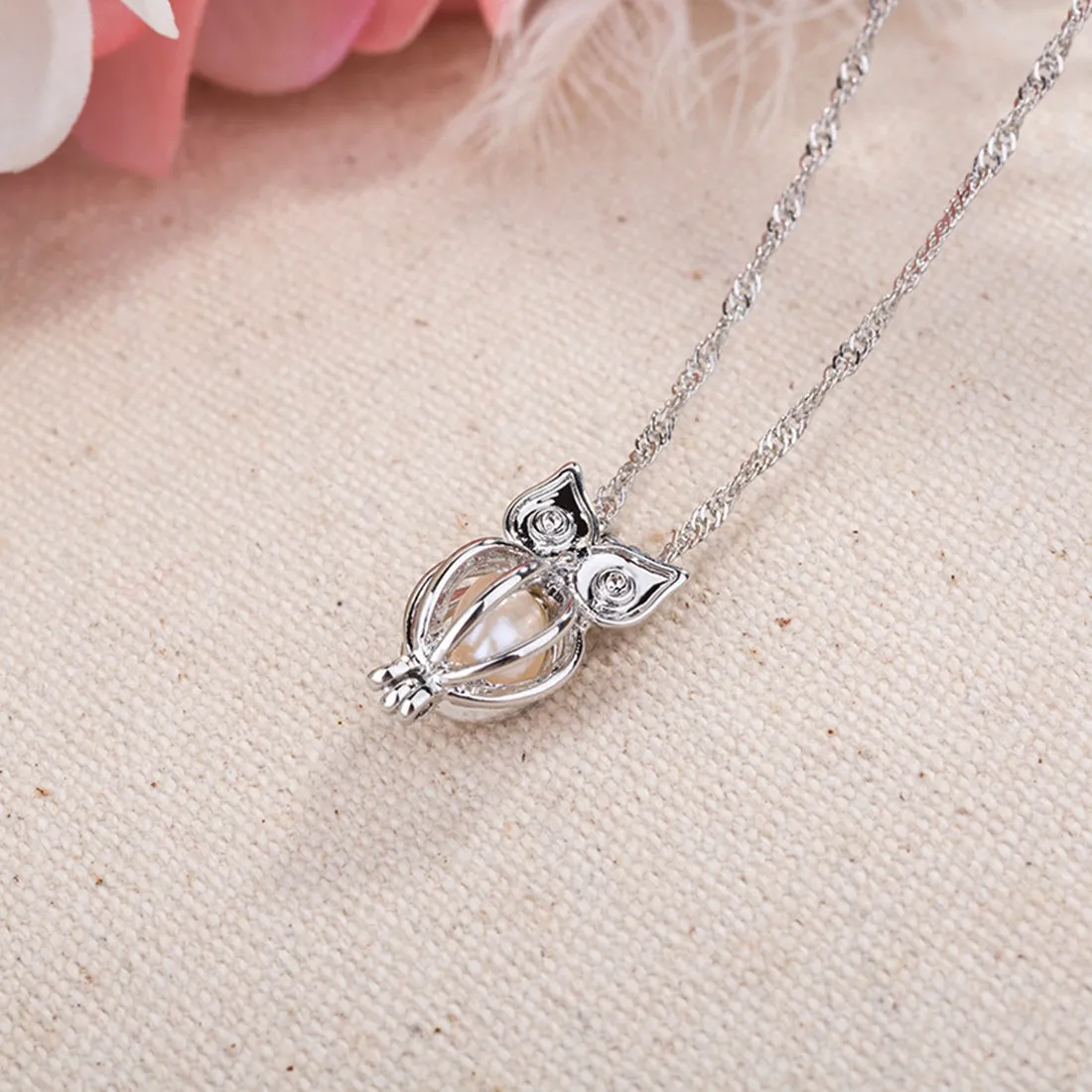Wendy Glowing Owl Pendant Necklace