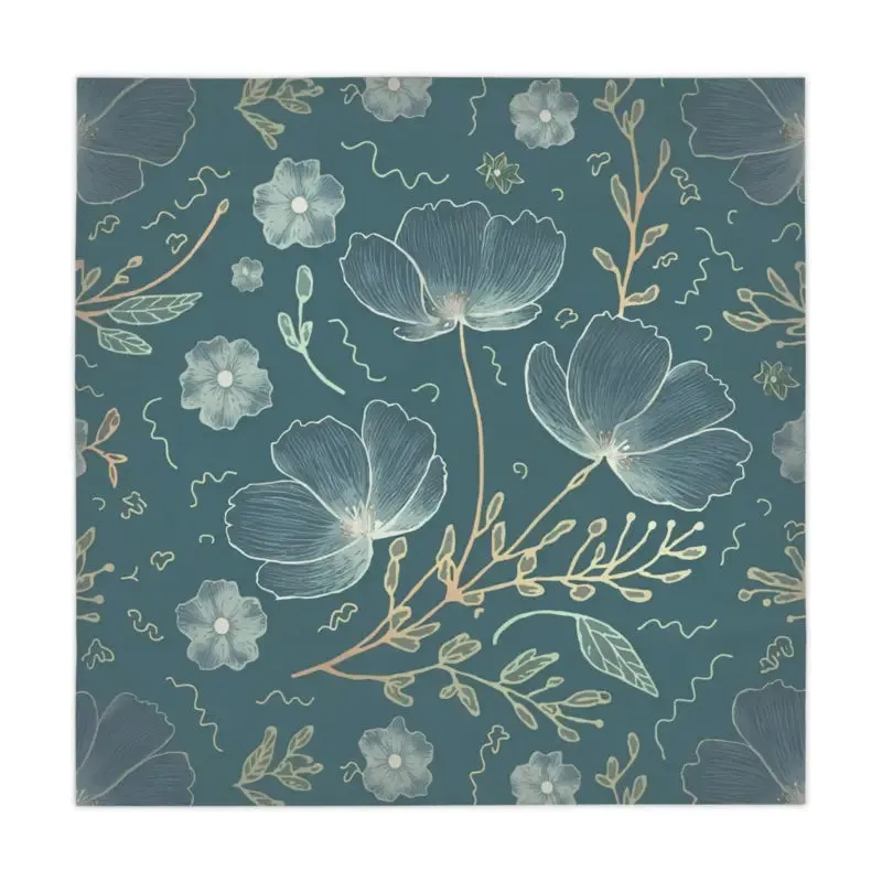 Whimsical Flower one Sided Tablecloth to Dazzle your Dining Room