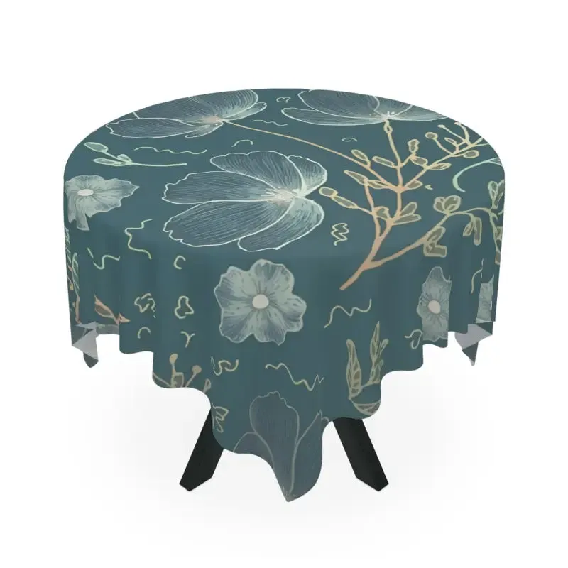 Whimsical Flower one Sided Tablecloth to Dazzle your Dining Room