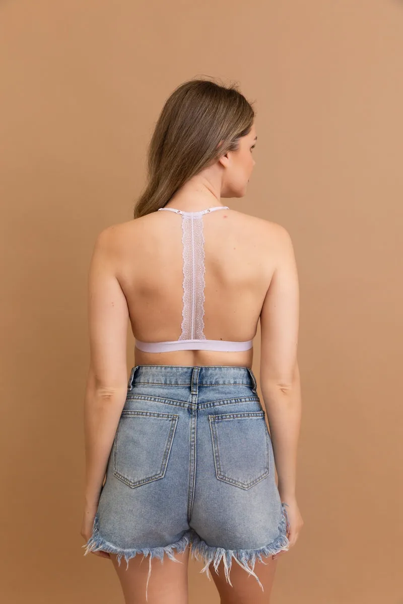 Whisper Lace T-Back Bralette