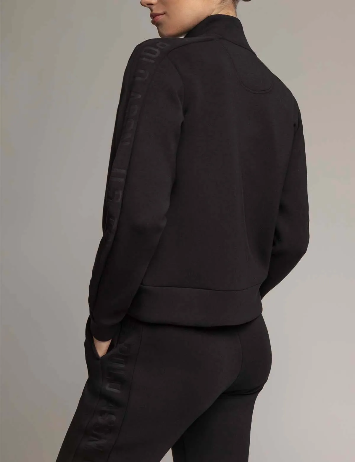 WHITE LABEL MOCK NECK FULL ZIP SCUBA TRACK JACKET