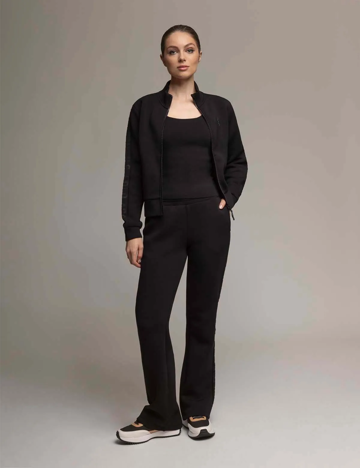 WHITE LABEL MOCK NECK FULL ZIP SCUBA TRACK JACKET