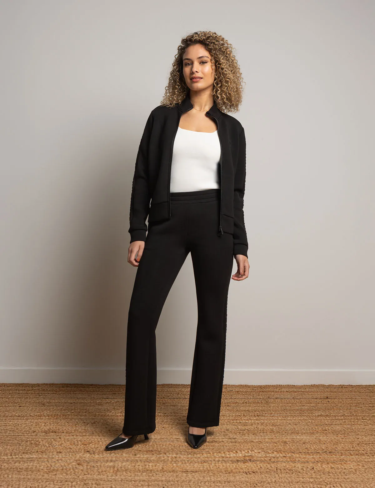 WHITE LABEL MOCK NECK FULL ZIP SCUBA TRACK JACKET