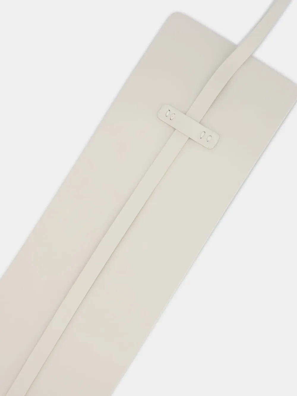 Wide Tie Belt White