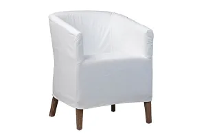 Willow White Slipcovered Chair