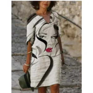 Women's Casual Graphic A Line Dress | Midi