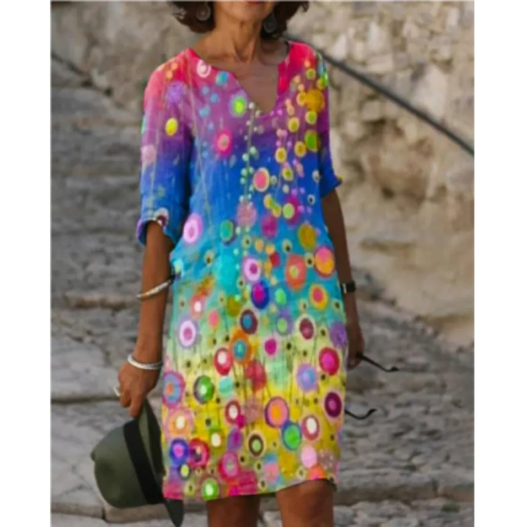 Women's Casual Graphic A Line Dress | Midi