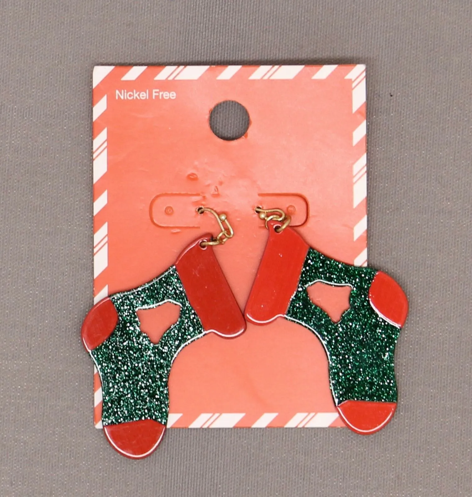 Wondershop Women's Christmas Glitter Stocking Drop Novelty Earrings