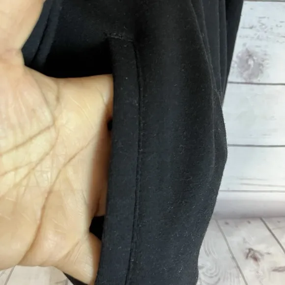 Workrobe Black Belted Robe Womens Size Small/Medium Short Pockets