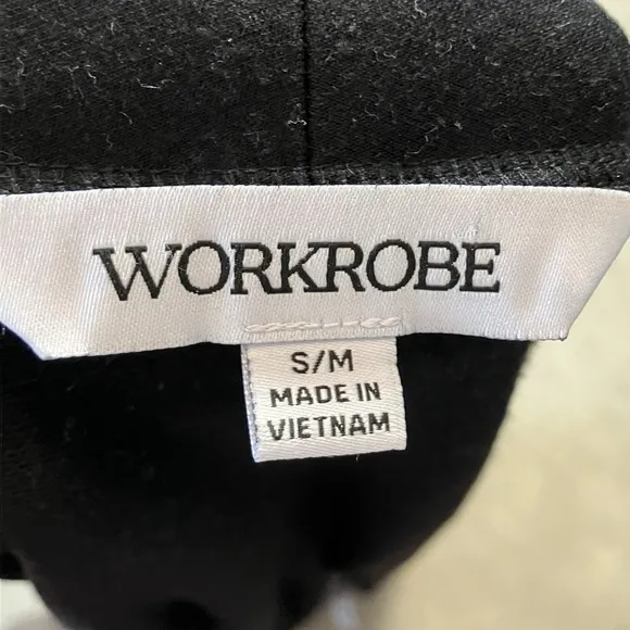 Workrobe Black Belted Robe Womens Size Small/Medium Short Pockets