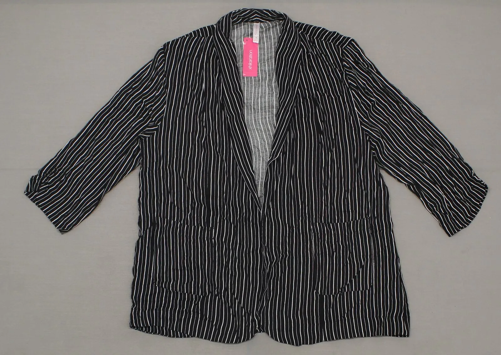 Xhilaration Women's Long Sleeve Striped Soft Blazer