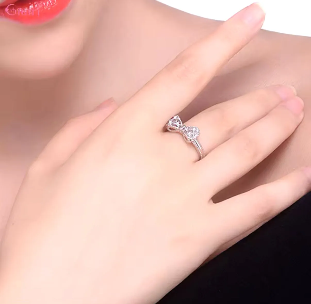 Zircon Bowknot Ring