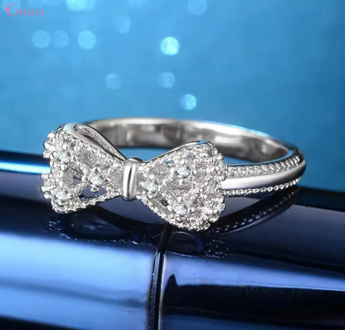 Zircon Bowknot Ring
