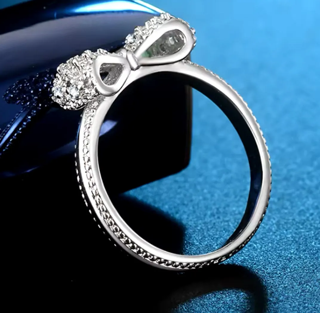 Zircon Bowknot Ring