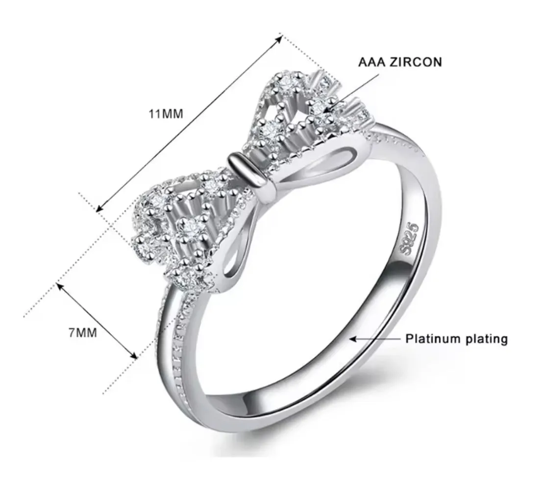 Zircon Bowknot Ring