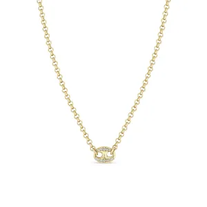 Zoë Chicco 14k Yellow Gold Large Solid Mariner Link Necklace